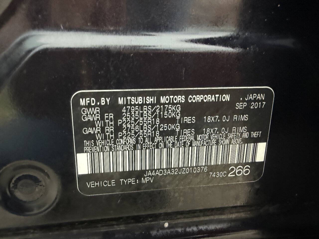 2018 Mitsubishi Outlander SE Sport Utility 4D