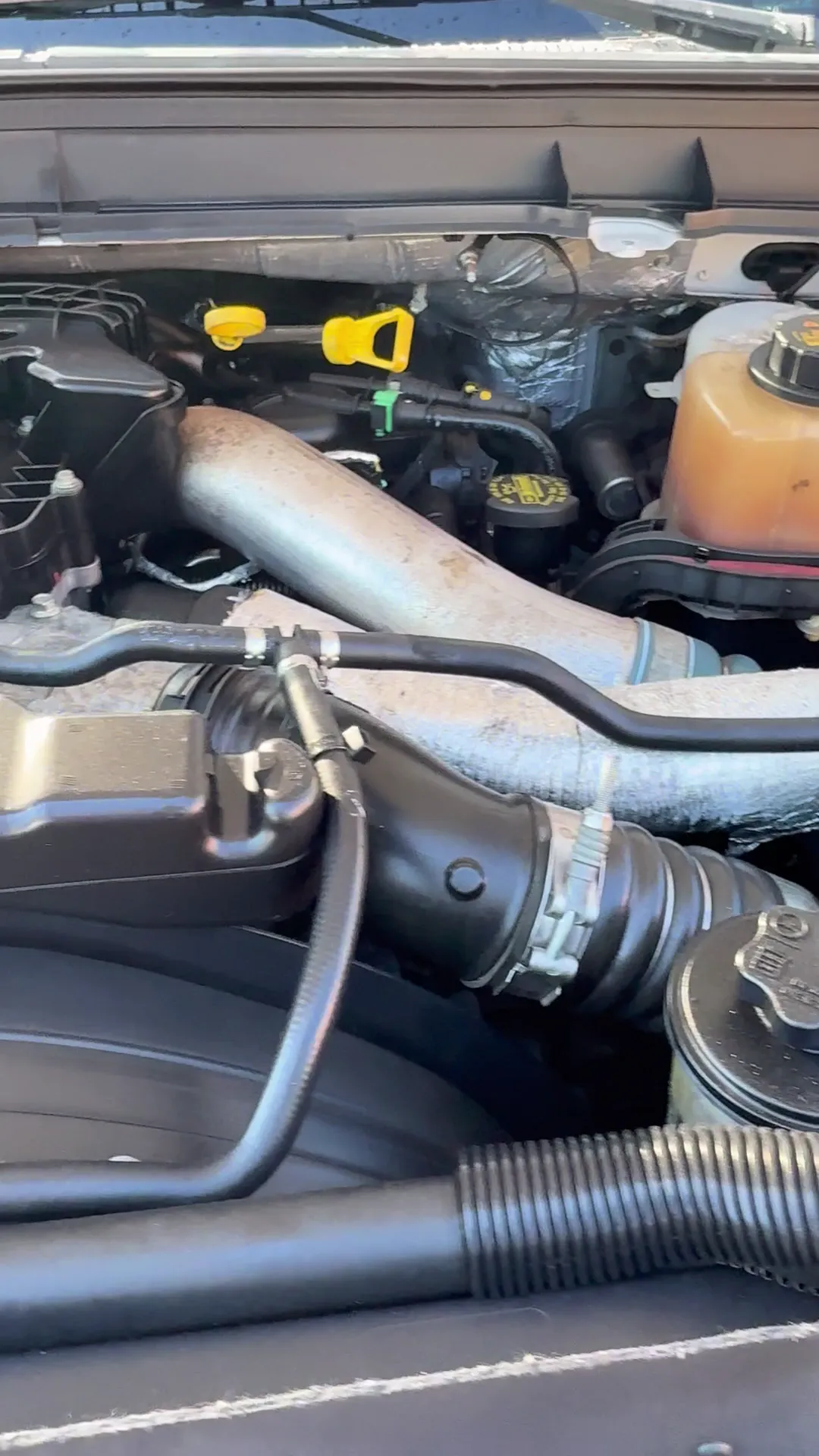 Engine bay of 2012 Ford F450 Super Duty Regular Cab & Chassis 141" W.B. 2D