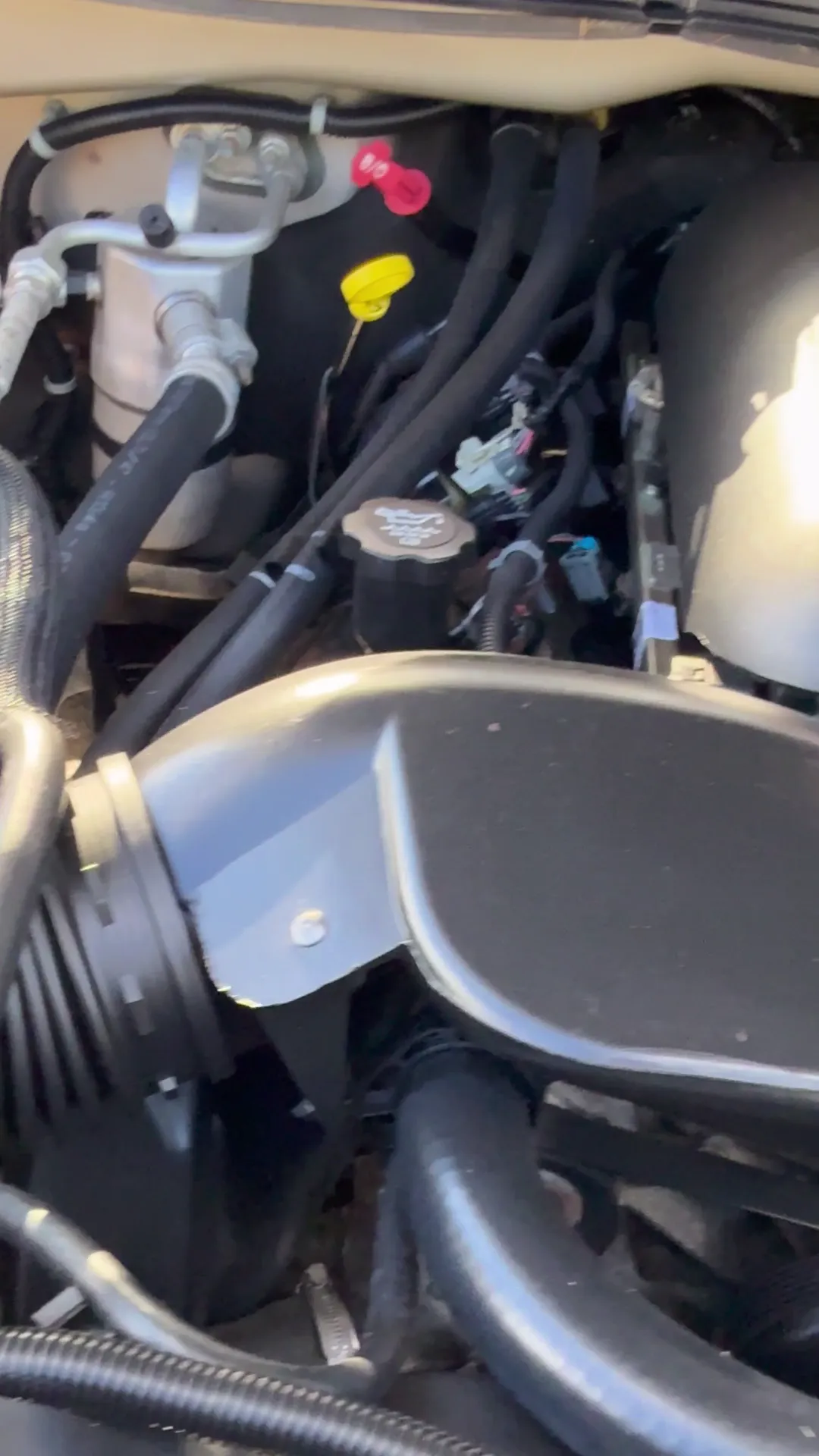 Engine bay of 2006 Chevrolet Silverado 1500 Regular Cab Work Truck Pickup 2D 8 ft