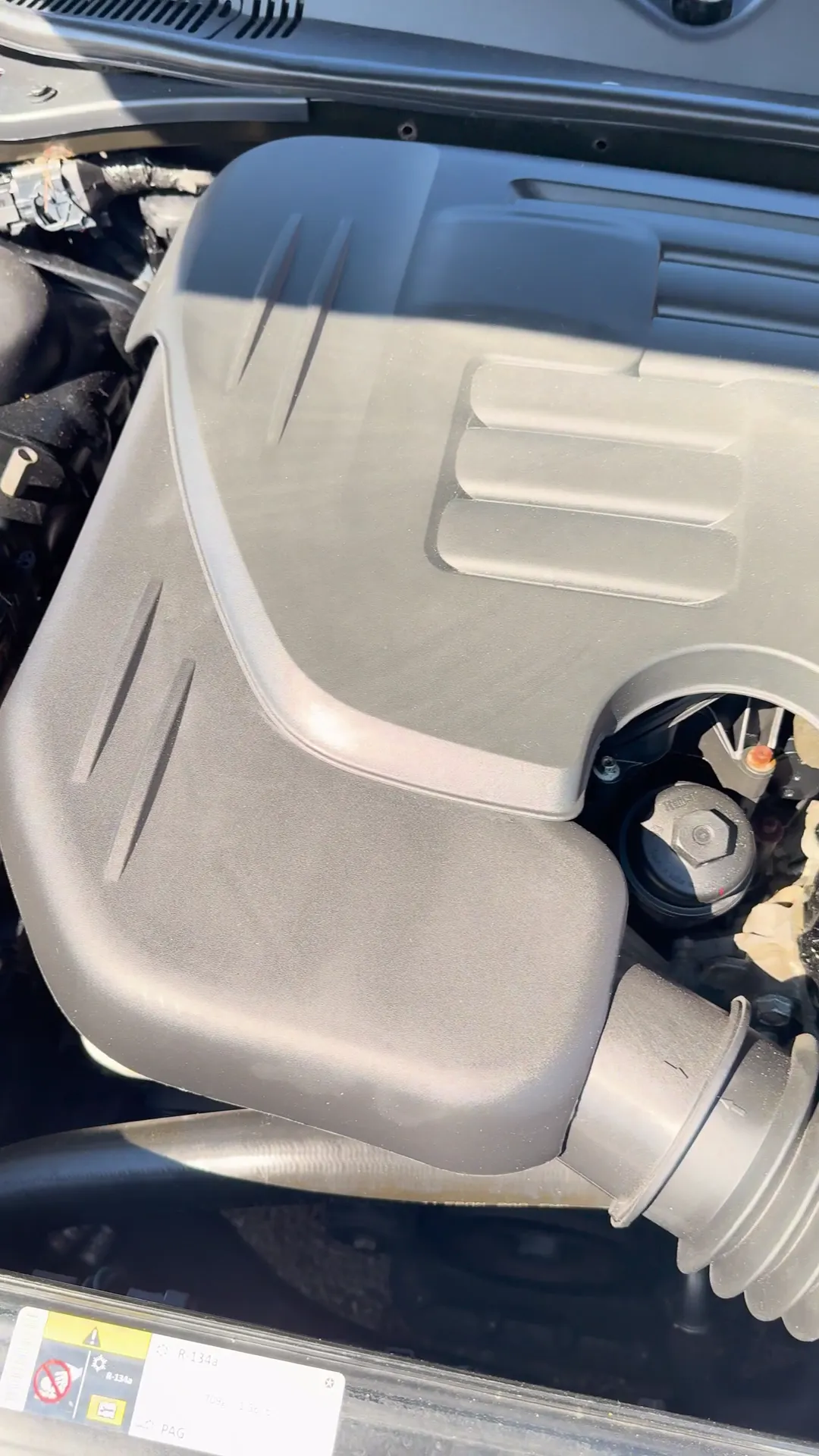 Engine bay of 2013 Dodge Challenger SXT Coupe 2D