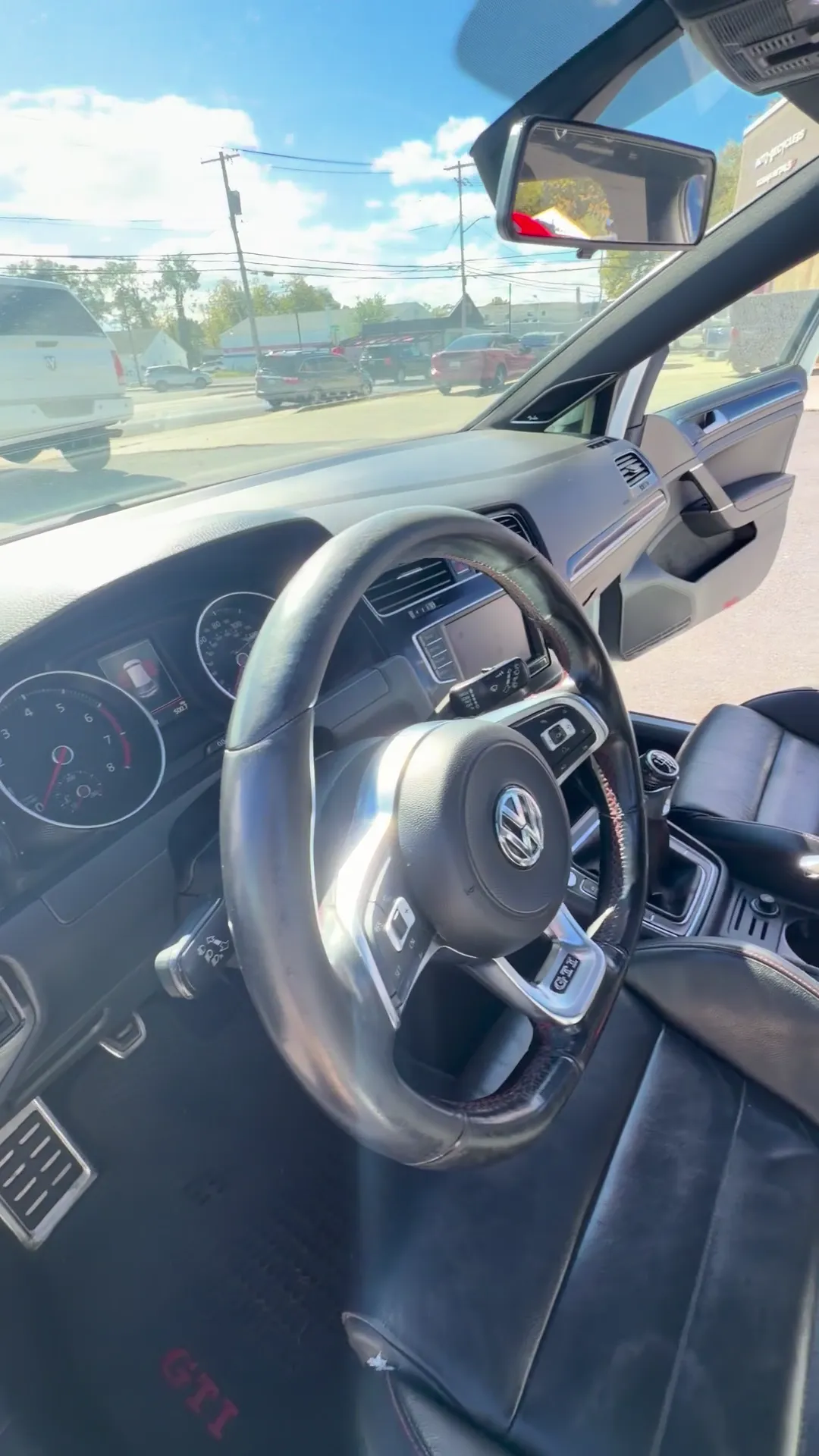Interior of 2017 Volkswagen Golf GTI SE Hatchback Sedan 4D